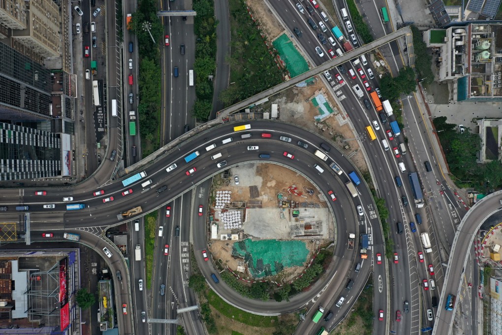 An aerial view of the traffic congestion along Gloucester Road on Hong Kong Island in January 2019. Attempts over the years to introduce a congestion charge to alleviate traffic jams have so far failed. Photo: Winson Wong