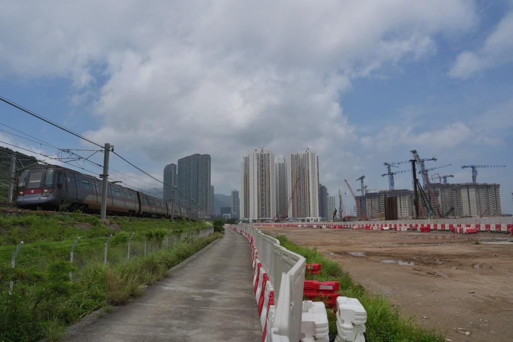 Part of the ongoing construction at MTR’s Tung Chung Line Extension project in May 2023. Photo: Elson Li