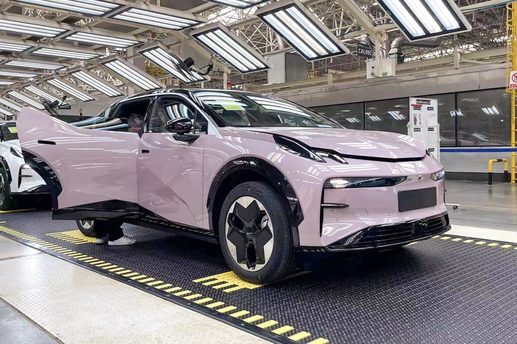 A Zeekr X SUV rolls through a production line at a Geely factory in Chengdu, in western China’s Sichuan province. Photo: Handout