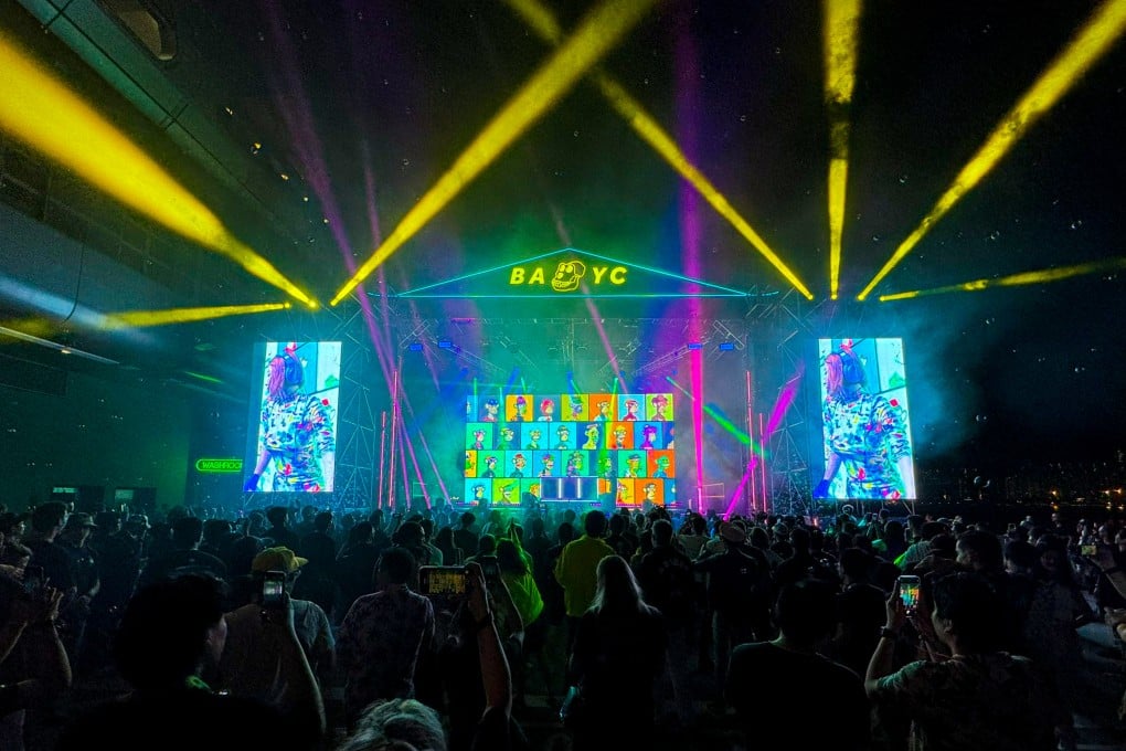 UVA-emitting lights likely caused eye and skin problems reported by at least 22 people attending the ApeFest party at Kai Tak Cruise Terminal on Nov. 4. Photo: X/ @BoredApeYC