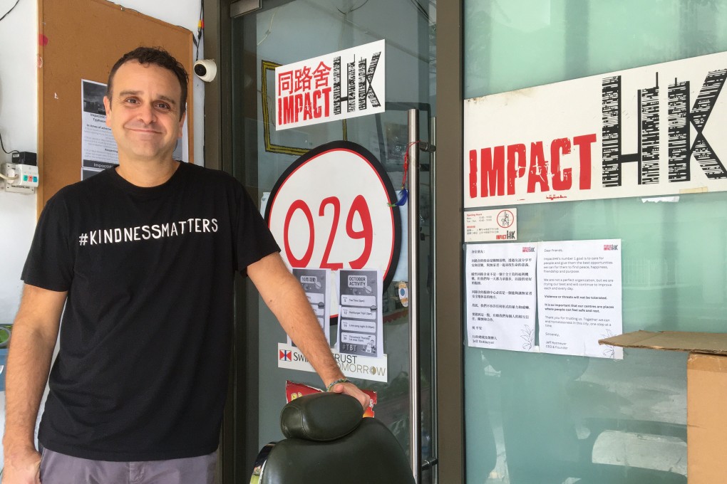 Jeff Rotmeyer, founder and CEO of ImpactHK, says funding was much needed to address a surge in homelessness during the pandemic. Photo: Cindy Sui