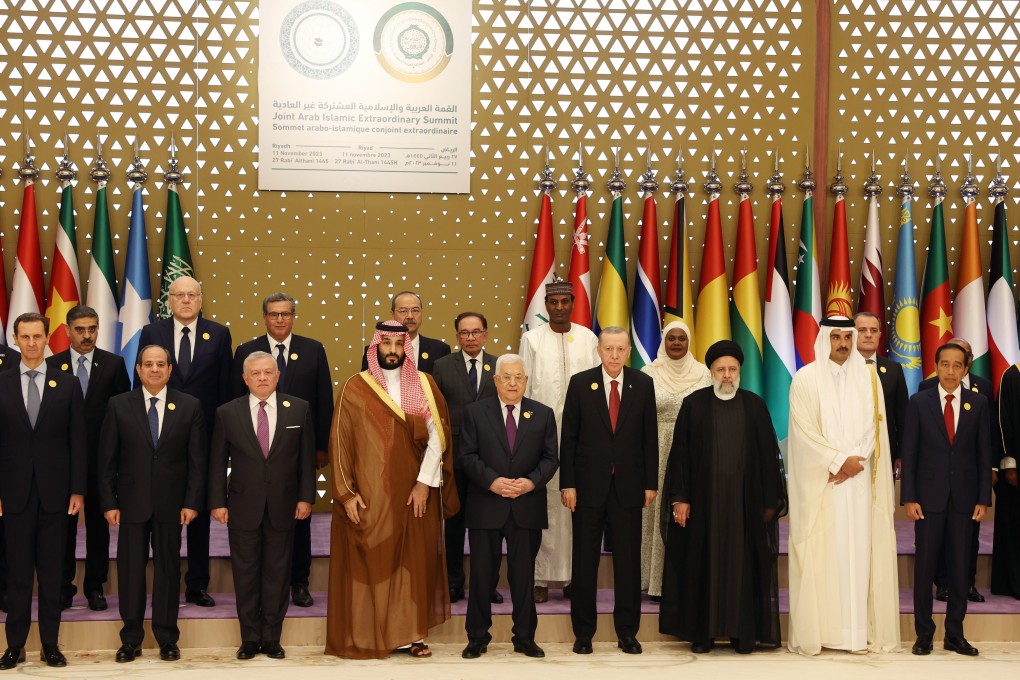 Leaders attend a joint Islamic-Arab summit in Riyadh, Saudi Arabia, on Saturday. Photo: EPA-EFE