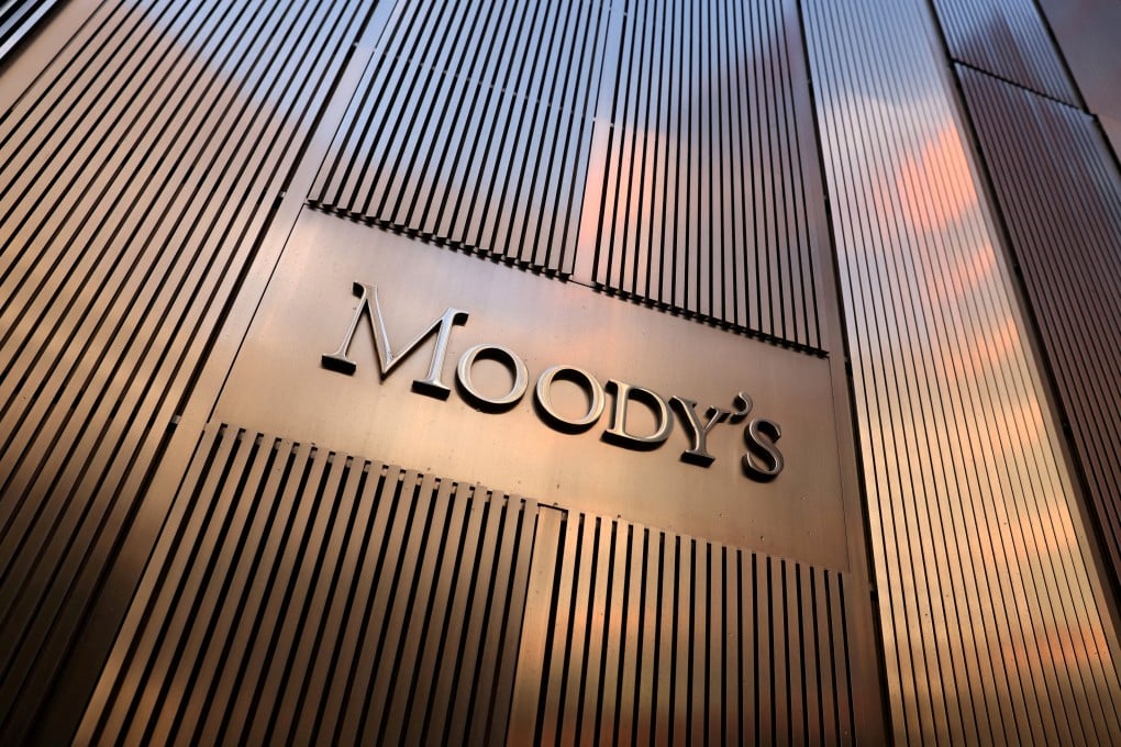 Signage is seen outside the Moody’s Corporation headquarters in New York in November 2021. Photo: Reuters