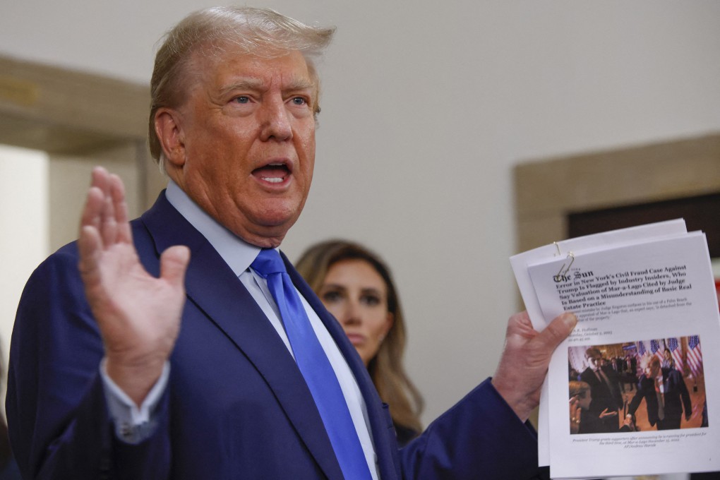 Former US president Donald Trump outside the court room at the New York State Supreme Court on October 2. Photo: AFP / Getty Images / TNS