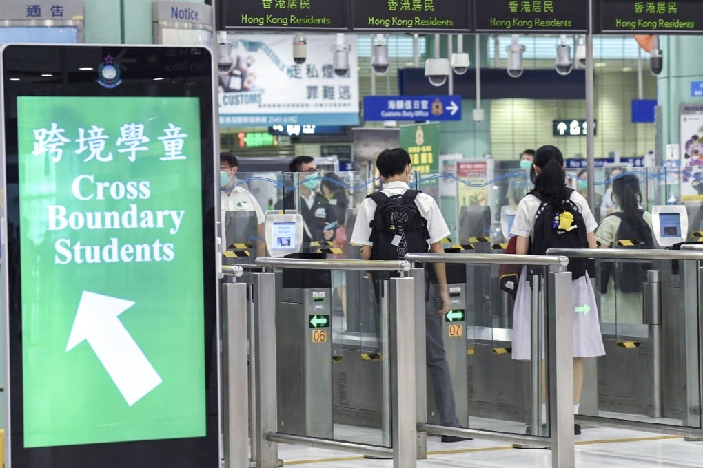 Students cross the border. Some schools in Hong Kong have reported receiving applications from students returning after being stuck on the mainland during the pandemic, and Hong Kong-born children of mainland parents. Photo: Handout