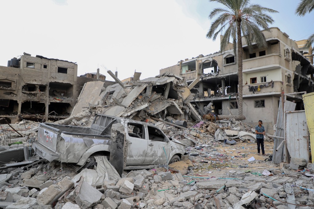 Some of the buildings destroyed in Israeli airstrikes on Gaza, with over 100 UN staff among the thousands dead. Photo: Xinhua