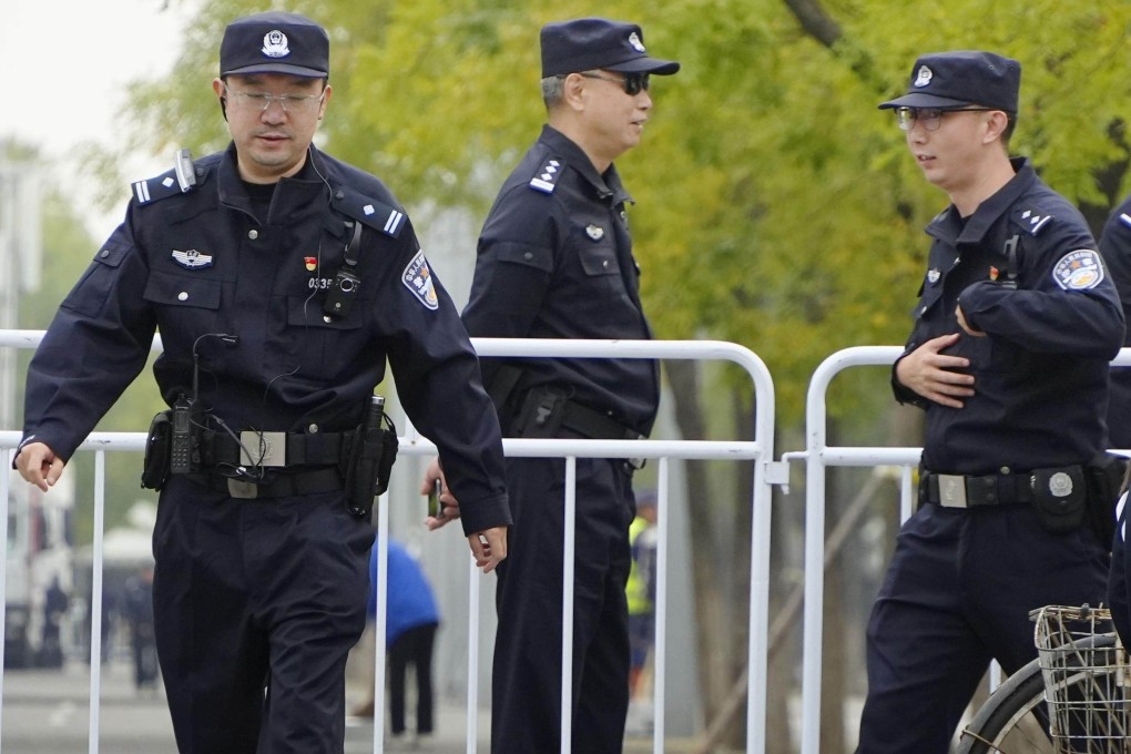 Police officers deployed during Belt and Road initiative meeting in Beijing in October. Thailand is mulling the option of using Chinese police to patrol some of the kingdom’s most popular tourist areas. Photo: Kyodo.