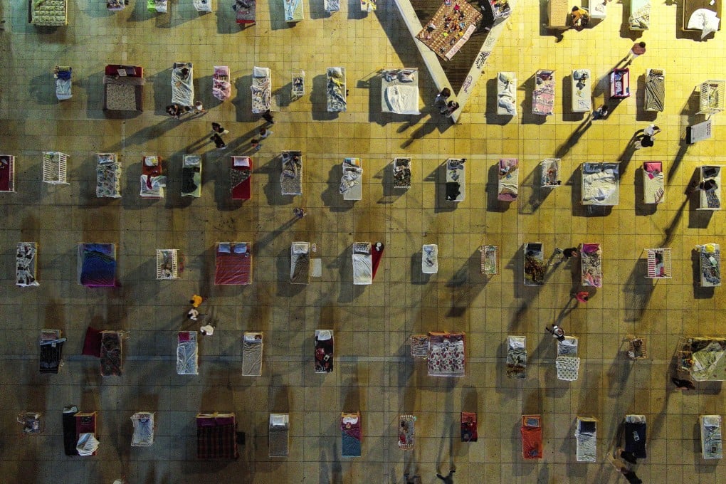 An installation called ‘Empty Beds’ in Tel Aviv, Israel, with 241 beds representing the number of hostages held by Hamas. Photo: Reuters