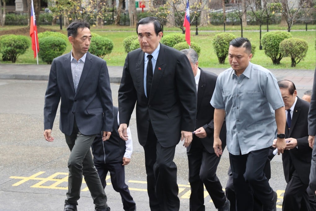 Former Taiwanese president Ma Ying-jeou, centre, urged the KMT to agree to the smaller party’s proposal. Photo: CNA