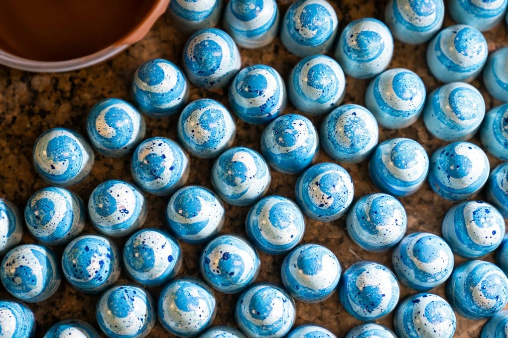 Chocolatier Robyn Dochterman’s prize-winning macadamia caramel and shortbread bonbons at St Croix Chocolate Co. She has submitted them to be judged in a competition that may crown them the best in the world. Photo: St Croix Chocolate Company