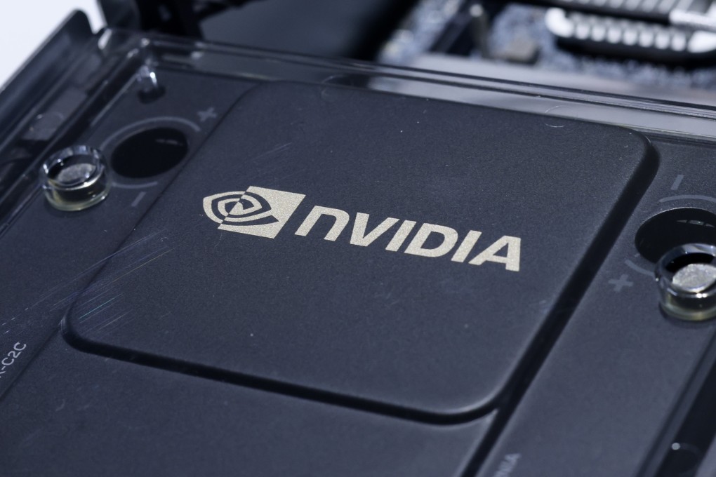 The logo of Nvidia is seen inside a GH200 server during Foxconn Technology Group's Hon Hai Technology Day in Taipei on October 18, 2023. Photo: EPA-EFE