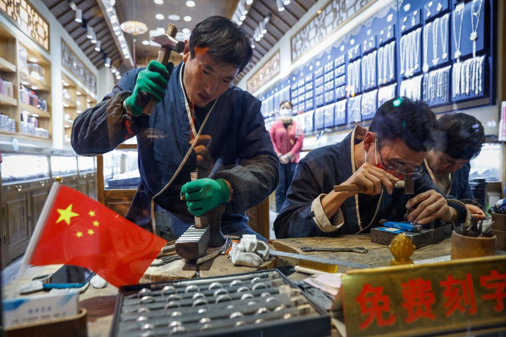 China’s industrial production grew 4.6 per cent and retail sales rose 7.6 per cent compared to last year in October. Photo: EPA-EFE