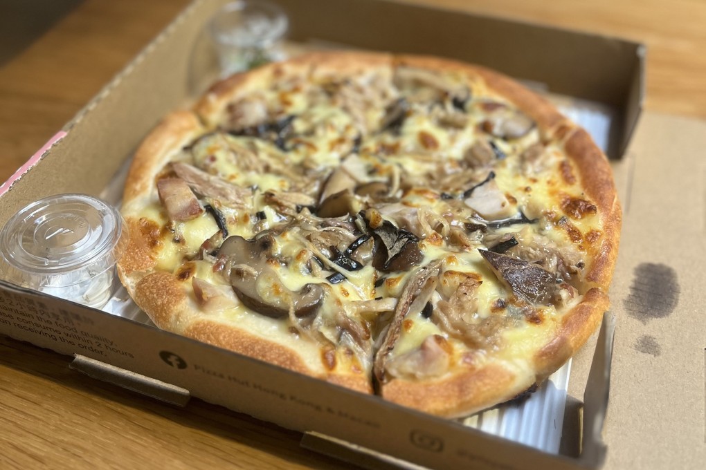 Pizza Hut’s snake soup pizza, created in collaboration with Hong Kong heritage restaurant Ser Wong Fun, features the flavours and ingredients of snake soup on a pie. Photo: Charmaine Mok