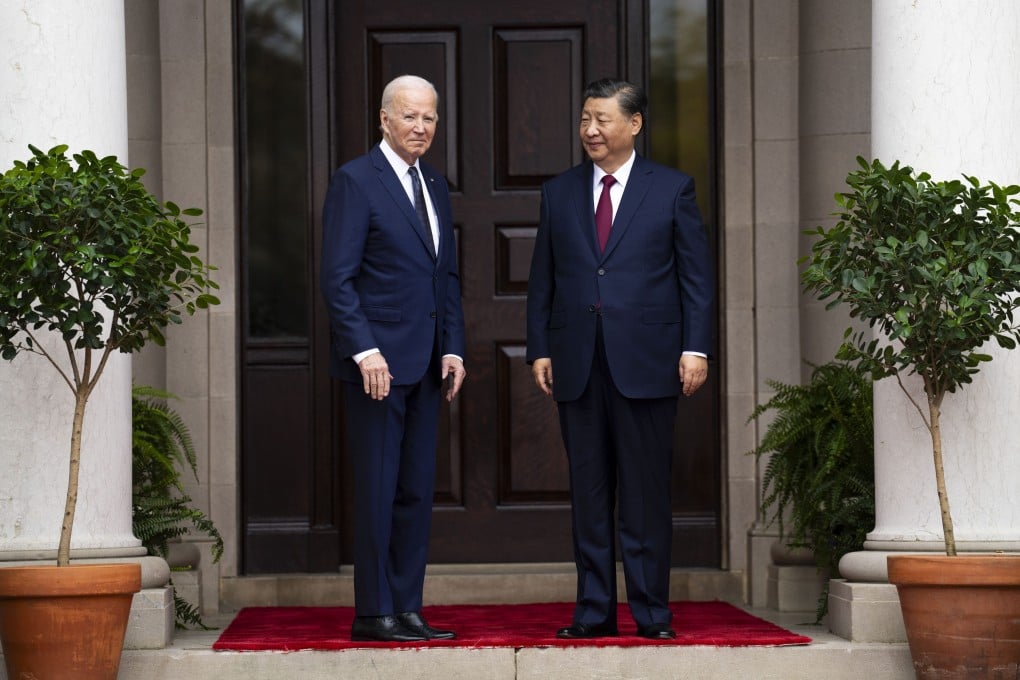 US President Joe Biden and his Chinese counterpart Xi Jinping at the Filoli Estate in Woodside, California, ahead of their meeting on Wednesday. Photo: AP