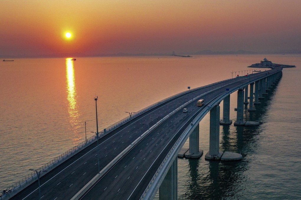 An aerial view of the Hong Kong-Zhuhai-Macau Bridge. Photo: Winson Wong