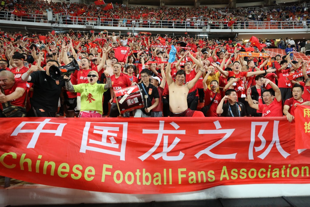 Supporters of China celebrate the team’s win in their Fifa World Cup 2026 qualifier against Thailand at Rajamangala National Stadium in Bangkok. Photo: EPA-EFE