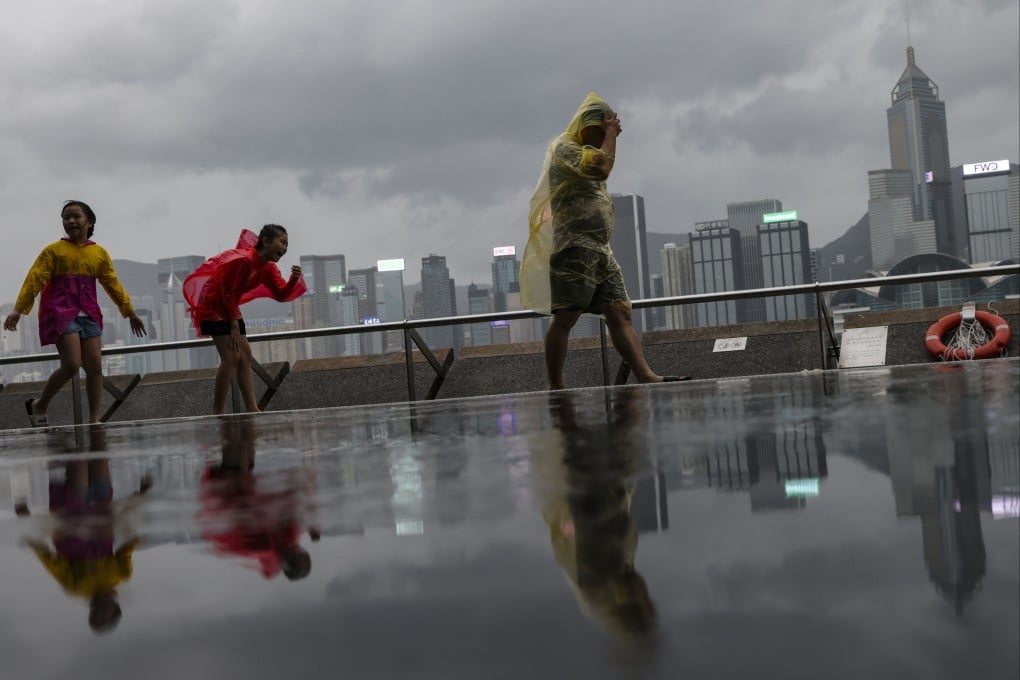Hong Kong’s Tsim Sha Tsui Promenade during Super Typhoon Saola in September. This year, the exchange has also had to halt trading for typhoons Talim and Koinu, as well as other black rainstorm warnings. Photo: Yik Yeung-man