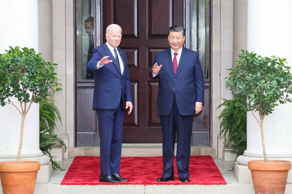 Chinese President Xi Jinping meets US President Joe Biden at Filoli Estate in Woodside, south of San Francisco, on Wednesday. Photo: EPA-EFE/Xinhua