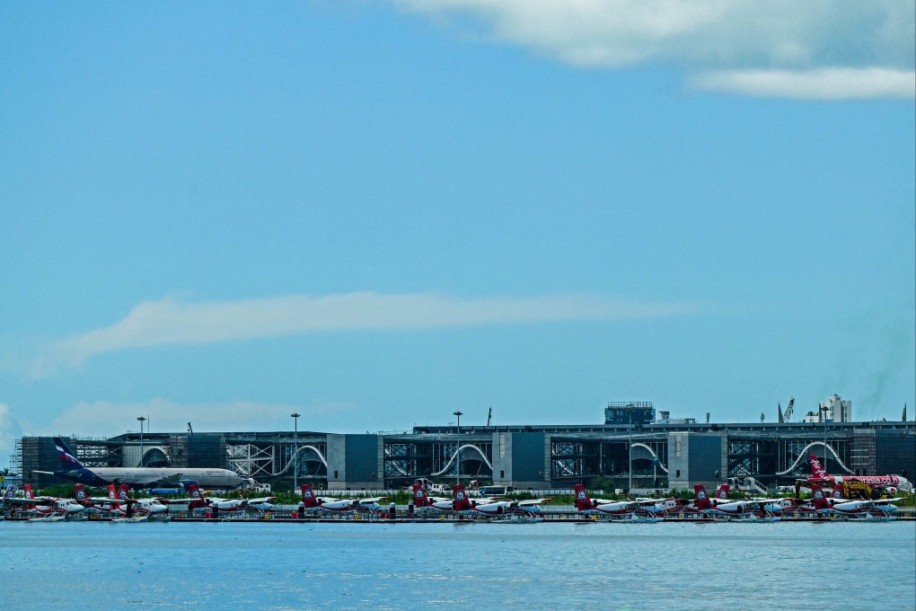The Velana International Airport is being expanded with Chinese construction workers. Photo: AFP