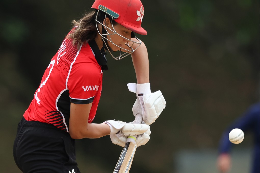 Mariko Hill shared in an unbeaten stand of 107 with Natasha Miles. Photo: ICC