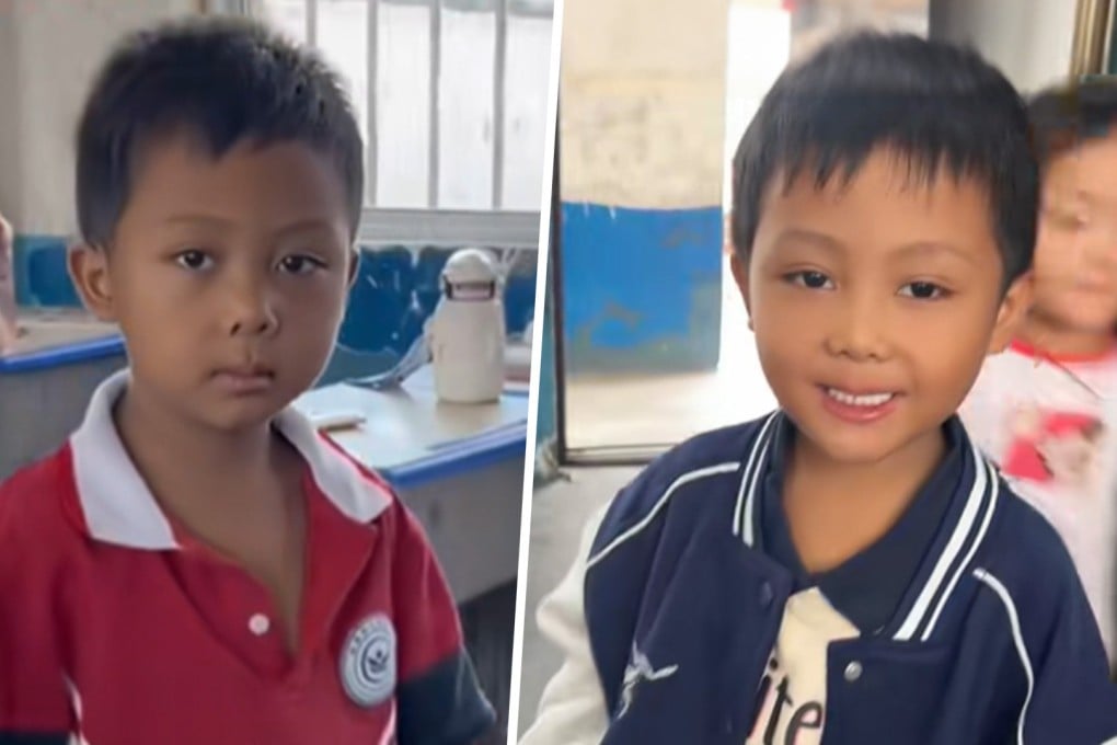 Maternal love shown by a teacher in China to a poor, motherless boy in her class has transformed his life, earning her praise online and garnering donations for his family. Photo: SCMP composite/Douyin