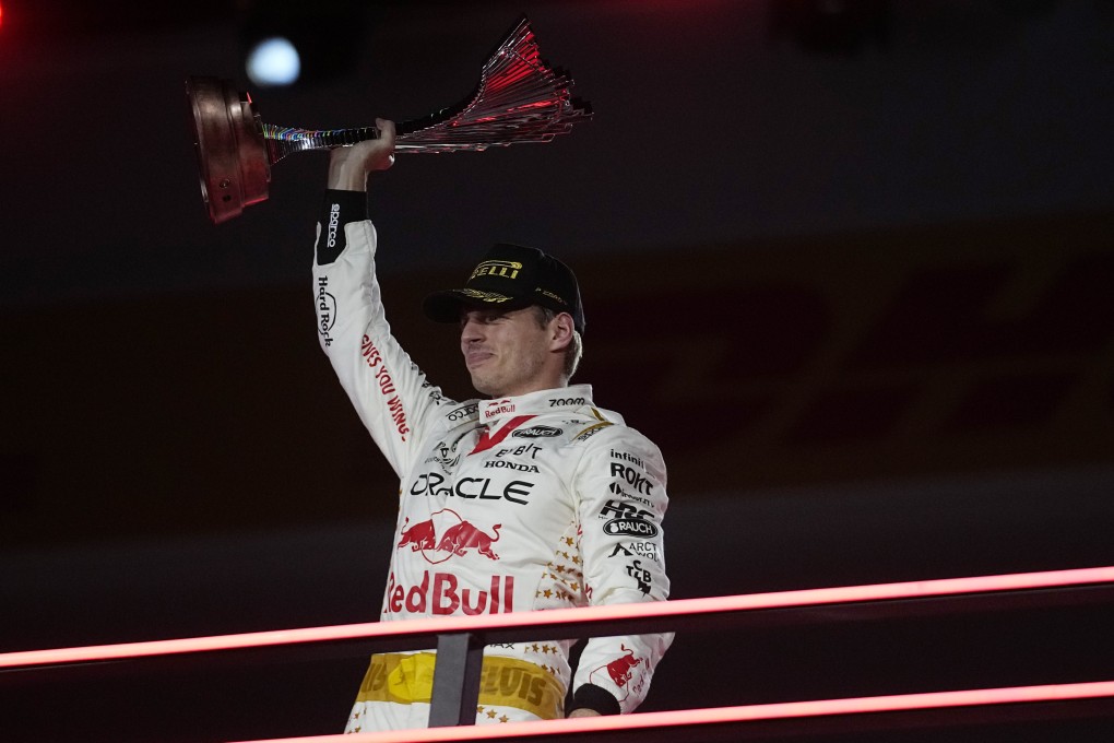 Red Bull driver Max Verstappen finishes first in the Formula One Las Vegas Grand Prix. Photo: AP