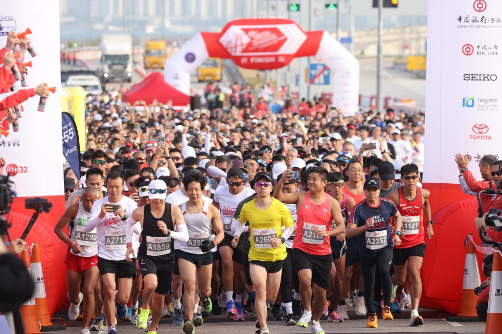 Organisers say 8,000 runners took part in the inaugural Hong Kong-Zhuhai-Macau Bridge Half Marathon. Photo: Yik Yeung-man