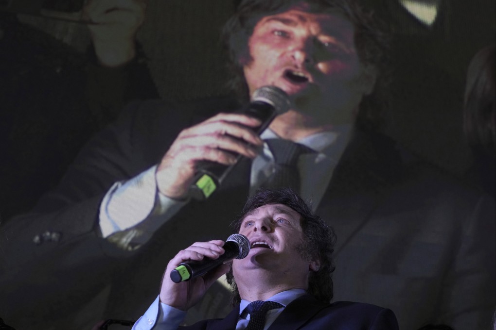 Javier Milei has swept to victory in Argentina’s presidential election. Photo: AP