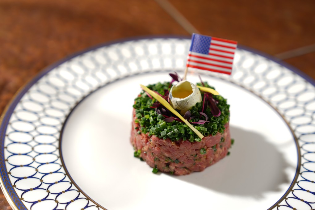 Grand Hyatt Steakhouse’s bison tartare, served as part of the Delicious USA gourmet food festival. It is one of 44 restaurants in Hong Kong and Macau participating in the event’s fifth edition. Photo: Grand Hyatt Steakhouse