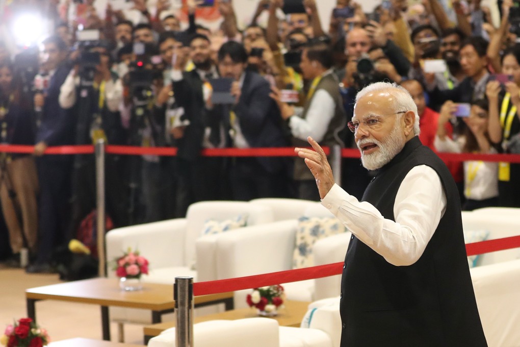 Indian Prime Minister Narendra Modi after the closing of G20 Summit in New Delhi in September. Modi was targeted in a deep fake video showing him at a festival that he did not attend. Photo: EPA-EFE