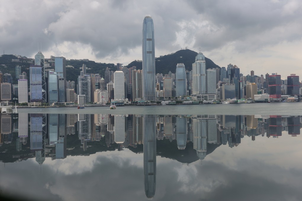 Hong Kong’s financial district, anchored by the International Finance Centre, reflects on Victoria Harbour on August 29, 2023. Photo: Jelly Tse