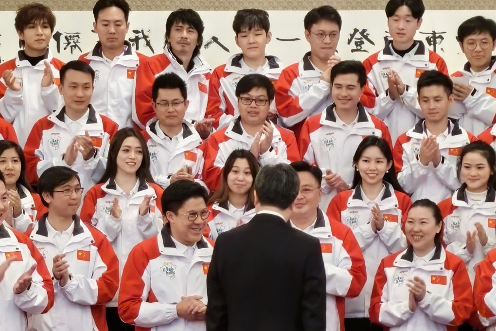 Chinese Vice-Premier Ding Xuexiang meets the Hong Kong youth delegation in Beijing. Photo: Pool