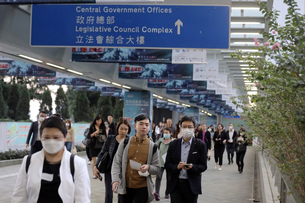 Civil servants get off work in Admiralty on November 20. Having greater diversity in the civil service makes ethnic minority communities, which have deep roots in Hong Kong, more visible to the general populace. Photo: Xiaomei Chen