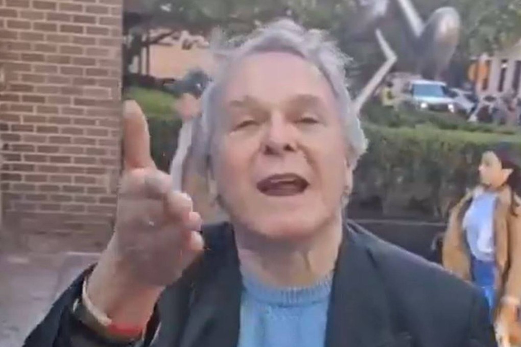 Stuart Seldowitz in a screengrab from a video of an interaction with the street vendor in New York. Photo: @itslaylas/X