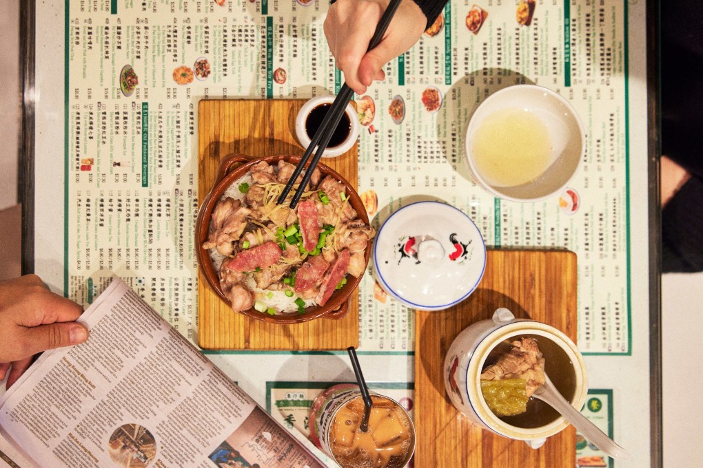 Hong Kong-style milk tea and claypot rice at Sydney’s Hong Kong Bing Sutt. Since 2016, the cafe has been offering some customers a nostalgic taste of home, and others a better understanding of Hong Kong culture. Photo: Hong Kong Bing Sutt
