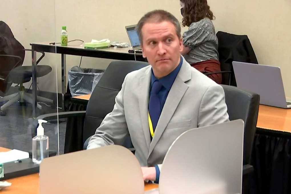 Former police officer Derek Chauvin at a courthouse in Minneapolis in 2021. Photo: Reuters