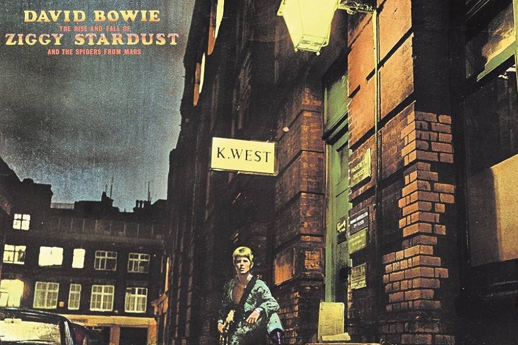 Detail from the cover of David Bowie’s 1972 “Ziggy Stardust” album. Handwritten lyrics to two tracks from the album, “Suffragette City” and “Rock ’n’ Roll Suicide”, are expected to fetch up to US$125,000 at auction.