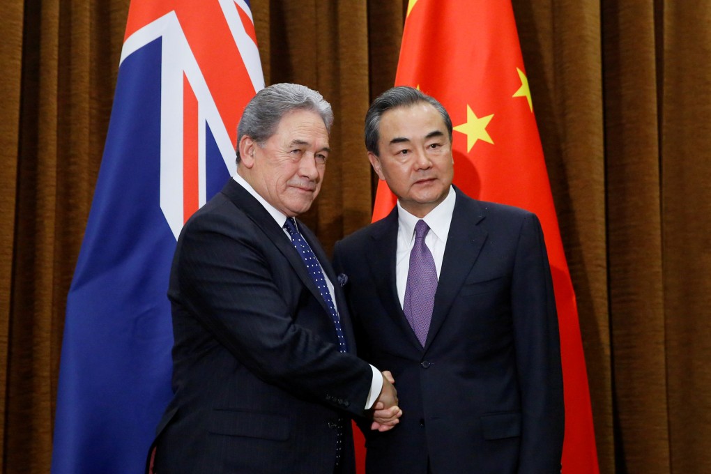 Foreign Minister Wang Yi meets New Zealand’s Foreign Minister Winston Peters in Beijing on May 25, 2018. Photo: Reuters