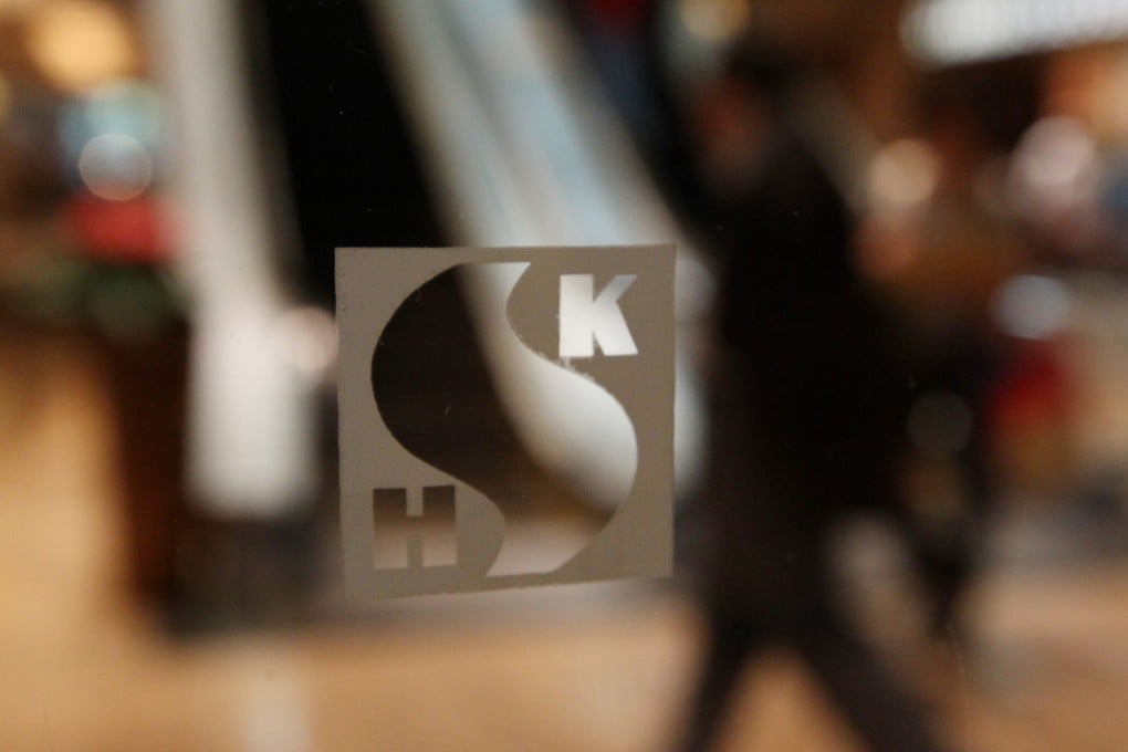 The logo of Sun Hung Kai Properties at its headquarters in Hong Kong. Photo: Felix Wong