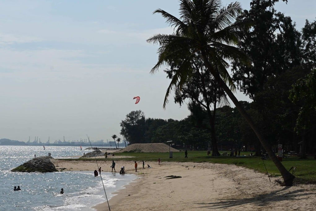 Singapore’s East Coast Park. On Tuesday, Singapore said it is considering building artificial islands off its east coast to protect low-lying areas against rising sea levels caused by climate change. Photo: AFP