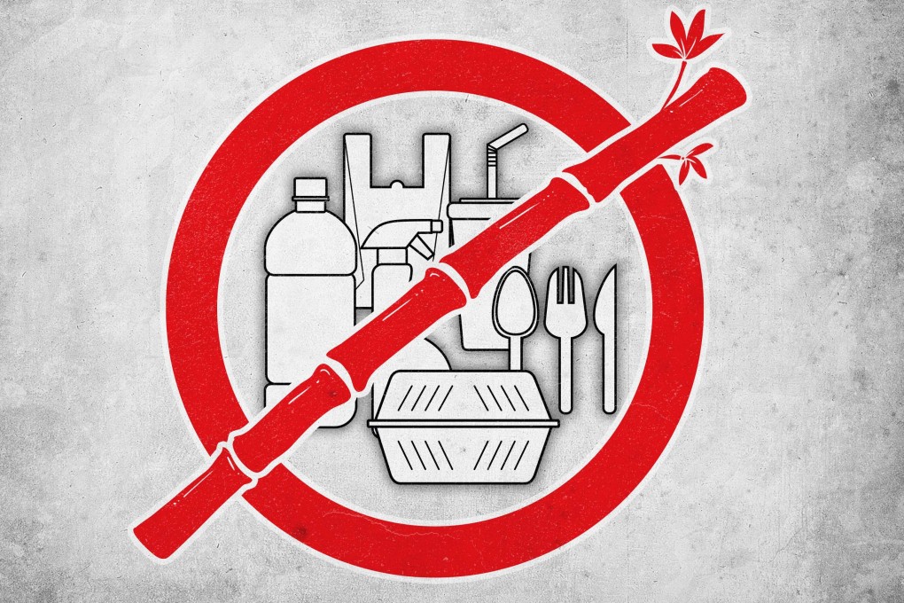 Bamboo is an attractive and organic substitute for plastics, but China has not yet fully embraced the green solution due to a number of factors. Illustration: Henry Wong