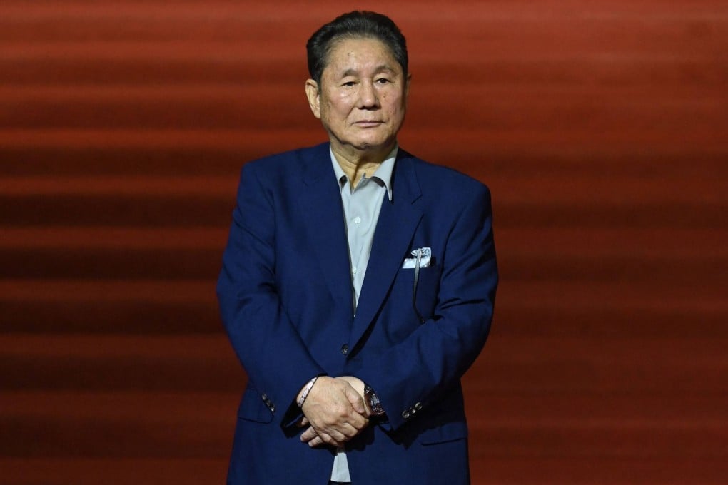 Japanese actor Takeshi Kitano arrives at the 60th Golden Horse Film Awards in Taipei on November 25. Photo: AFP