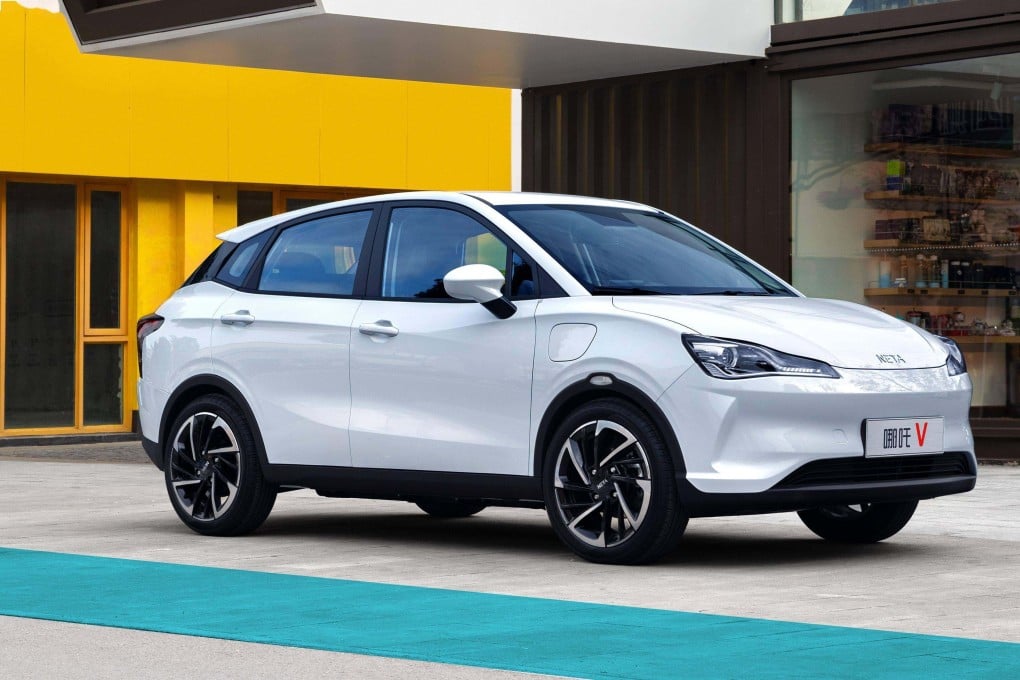 The Neta V-II is the company’s first right-hand drive model developed for some markets outside mainland China, including Southeast Asia. Photo: Captured from WEIBO