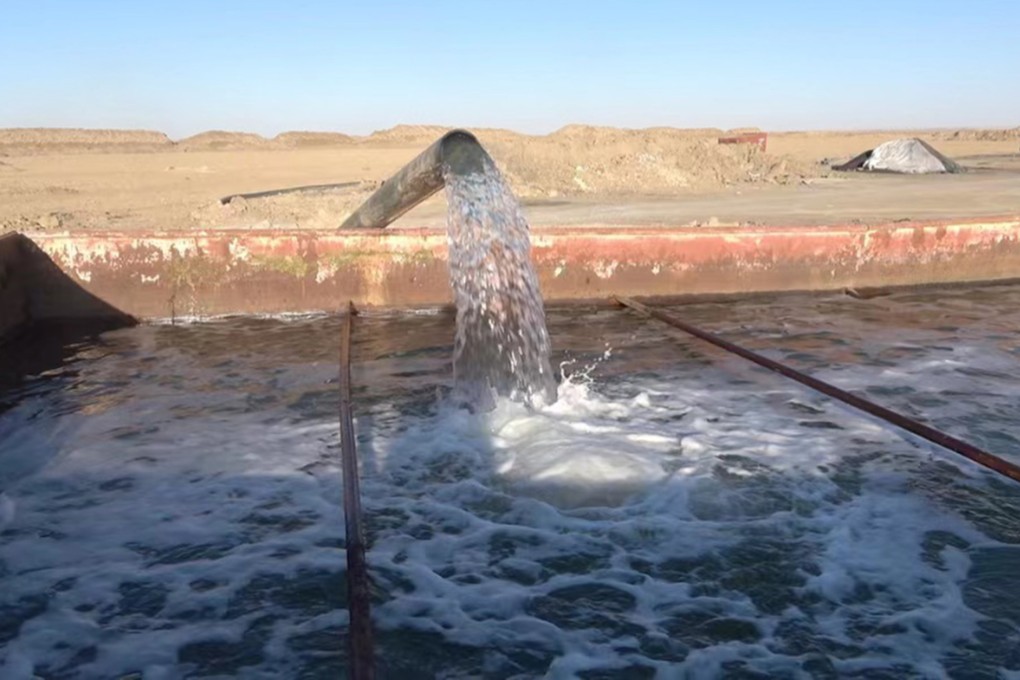 Inspectors found evidence of unauthorised water extraction by resource companies in the Qaidam Basin in Qinghai province. Photo: Xinhua