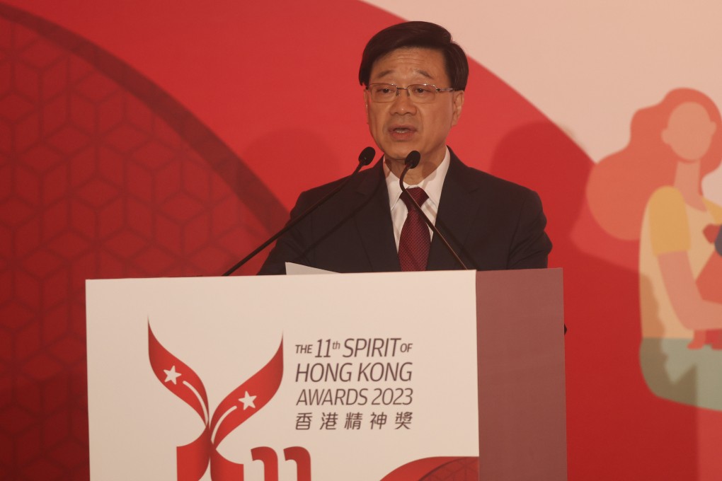 Chief Executive John Lee Ka-chiu has pledged to explore the use of big data and artificial intelligence to boost early-warning systems for extreme weather. Photo: SCMP / Edmond So