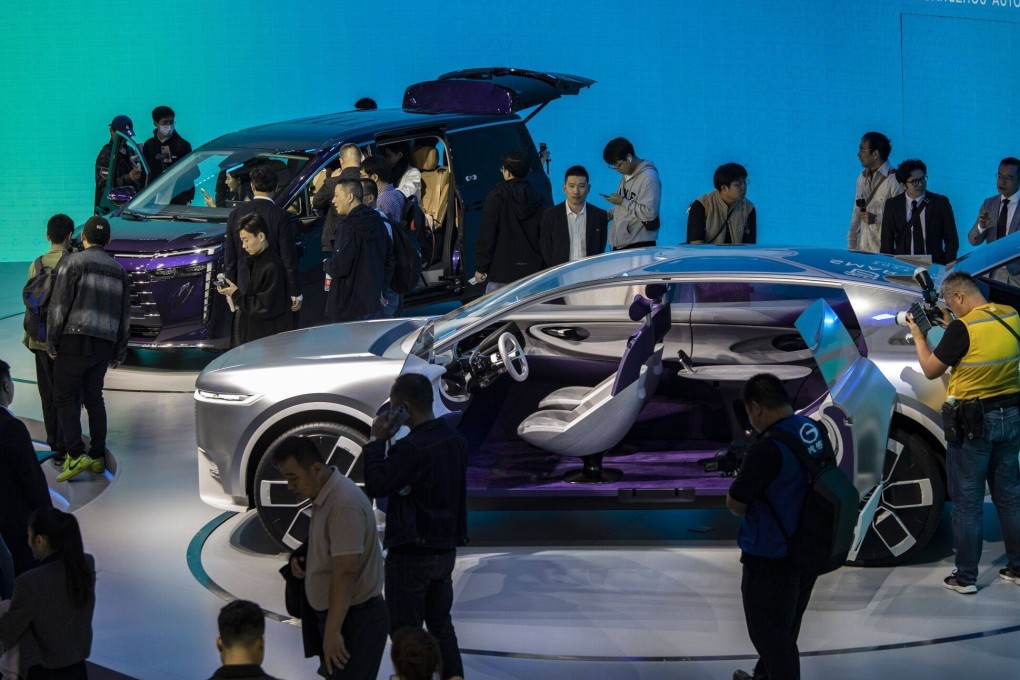 Guangzhou Automobile Group vehicles on display at the Guangzhou Auto Show in Guangzhou, China, on November 17, 2023. Photo: Bloomberg