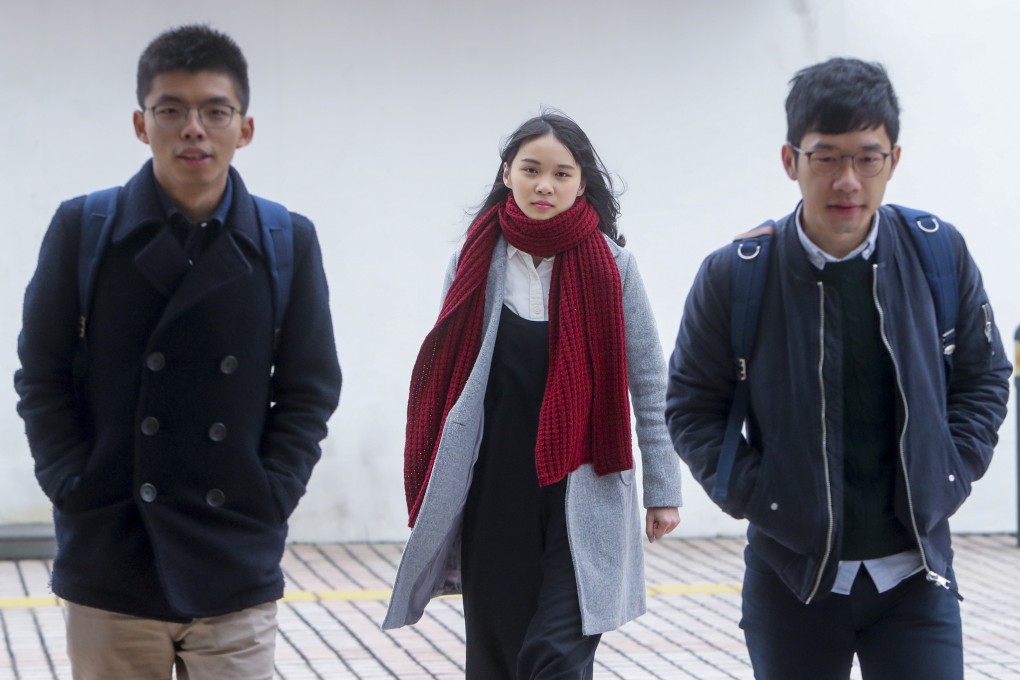 (Left to right) Activists Joshua Wong, Agnes Chow and Nathan Law in 2018. Photo: Winson Wong