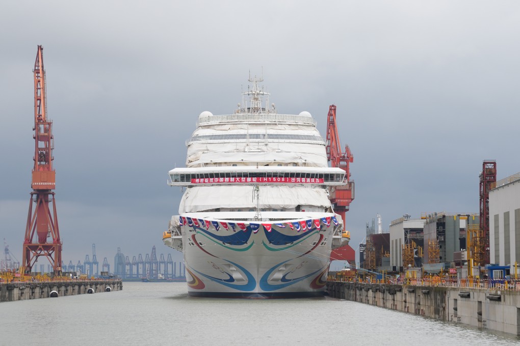 A photo taken on June 6, 2023 shows China’s first domestically built large cruise ship “Adora Magic City” in Shanghai. Photo: Xinhua