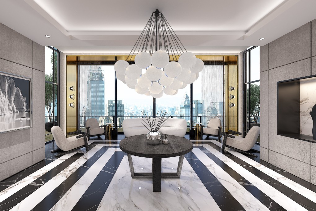 UK-based designer Kelly Hoppen says marble is set to be used in dramatic ways - not just as a neutral backdrop: black and white marble laid geometrically, she says, makes a statement.