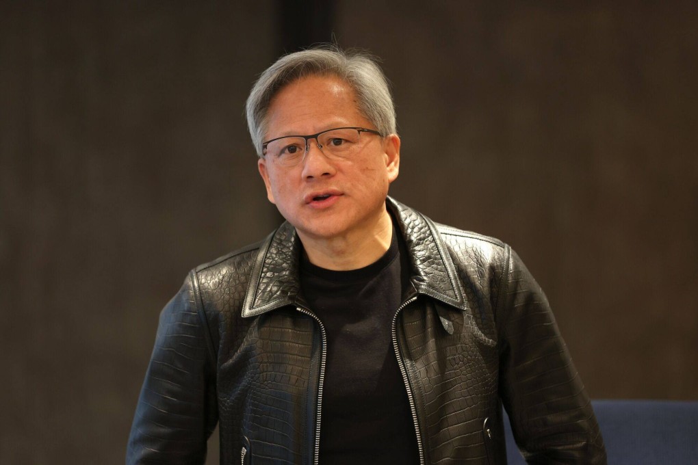 Jensen Huang, co-founder and chief executive of Nvidia, speaks at a roundtable in Singapore on December 6, 2023. Photo: Bloomberg